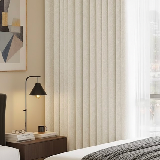 Rideau occultant isolant blanc écru en chenille | Héritage | Instant Rideau