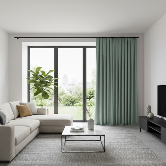 Rideau occultant vert 90 % en polyester pour un intérieur calme et apaisant | Silencio | Instant rideau