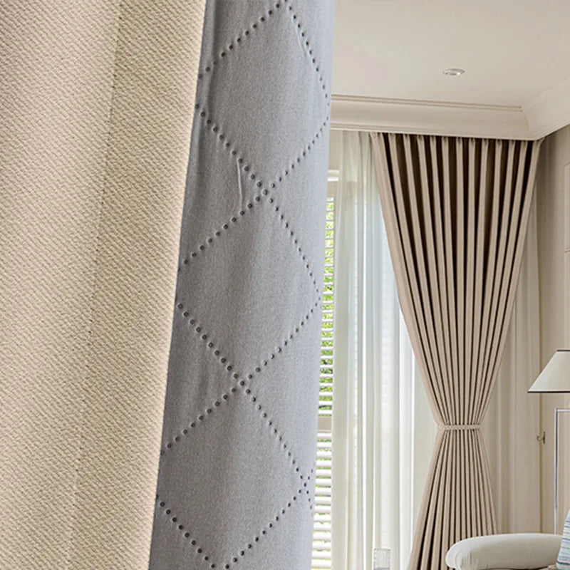 Rideau occultant anti-bruit sable crochets  doublure | Calm | Instant Rideau