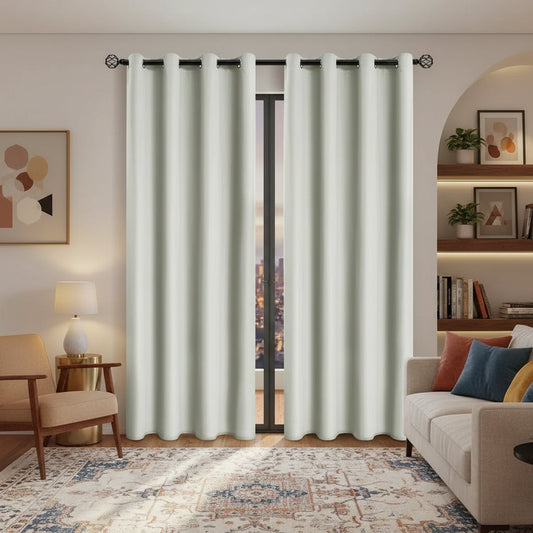 Rideau occultant beige | Velora | Instant Rideau