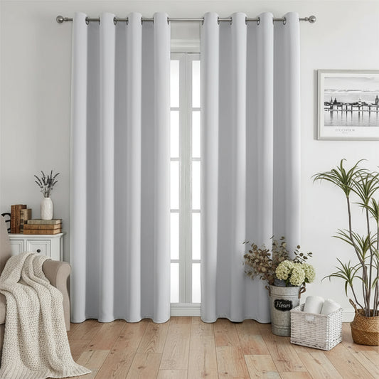 rideau occultant blanc grisatre | Opale | Instant rideau