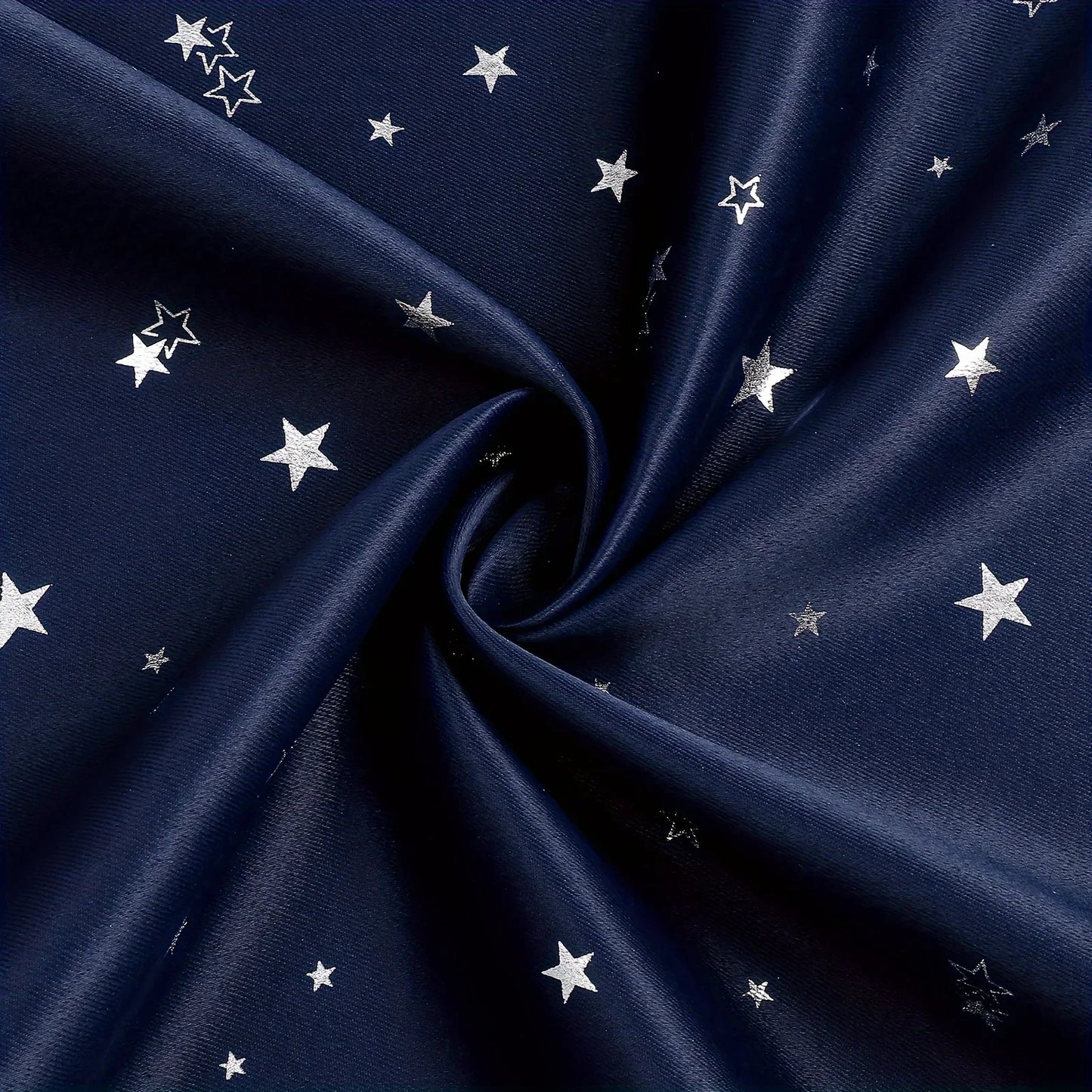 Rideau décoratif bleu nuit imprimé étoiles pour une ambiance magique et un confort visuel optimal | Stars | Instant rideau