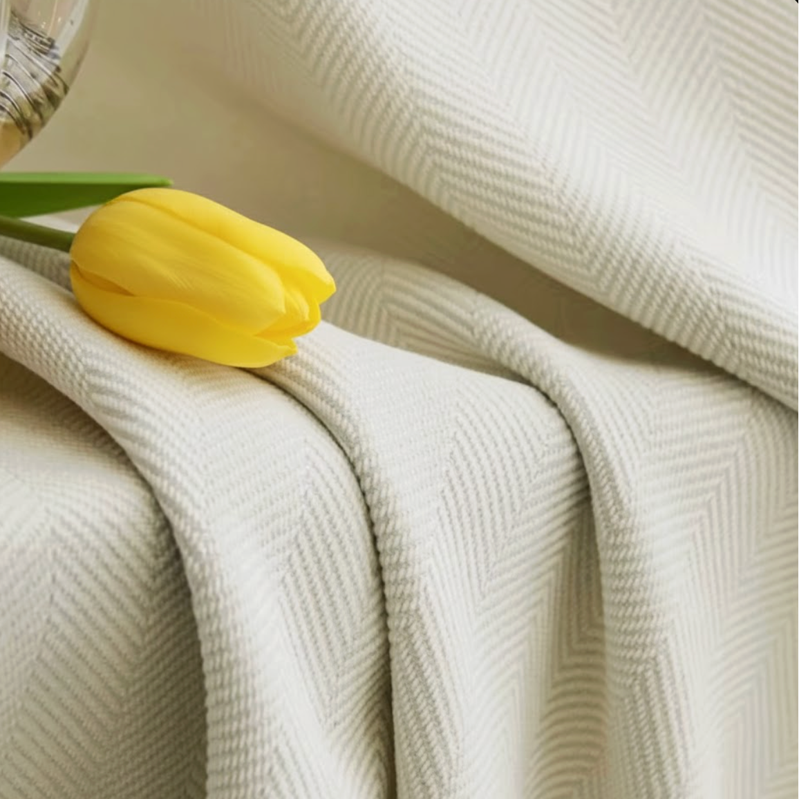 Rideau occultant epais ecru tissus | Velunia | Instant Rideau