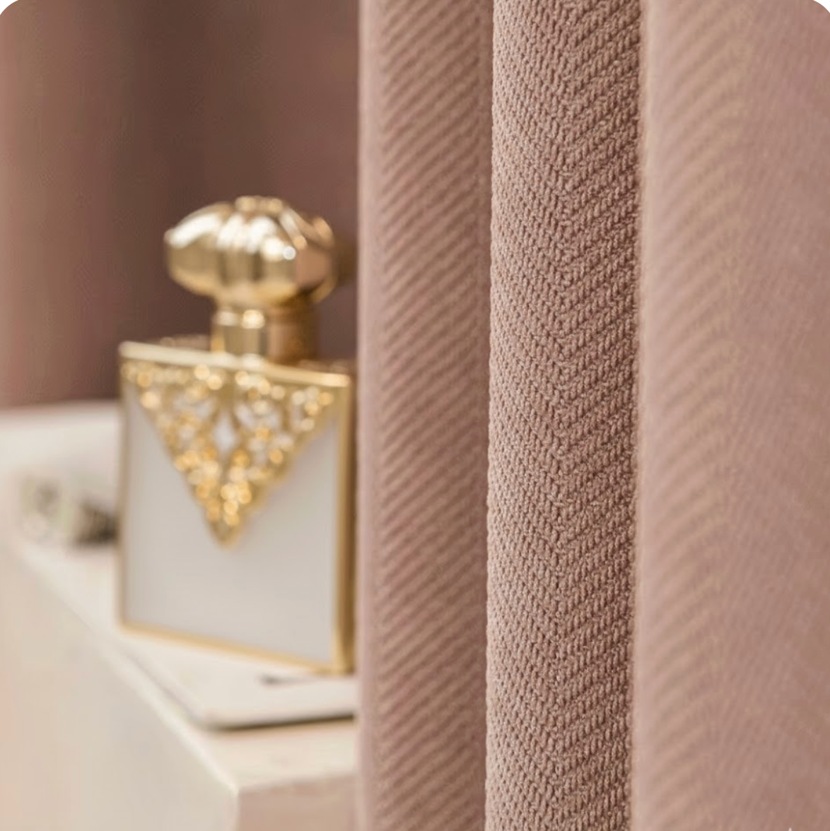 Rideau occultant epais vieux rose tissus | Velunia | Instant rIDEAU