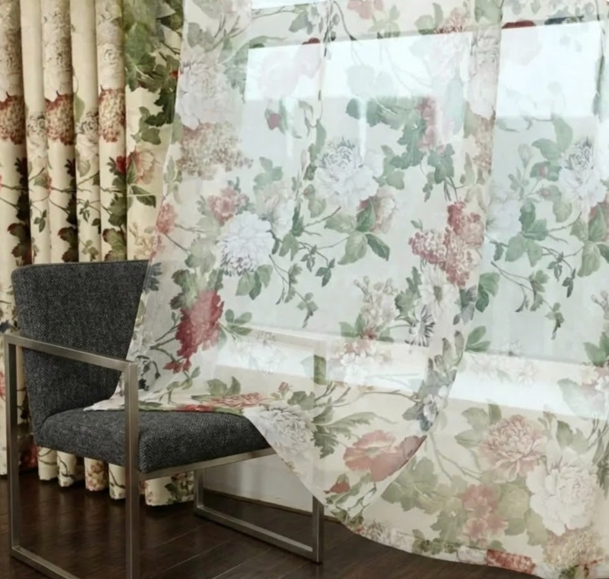 Rideau occultant floral pour fenêtre de salon chic, protection intimité et ambiance raffinée | Althéa | Instant Rideau