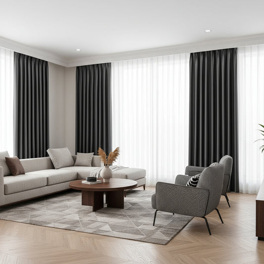 Rideau occultant thermique gris moderne pour salon apporte de la chaleur | Throne | Instant rideau