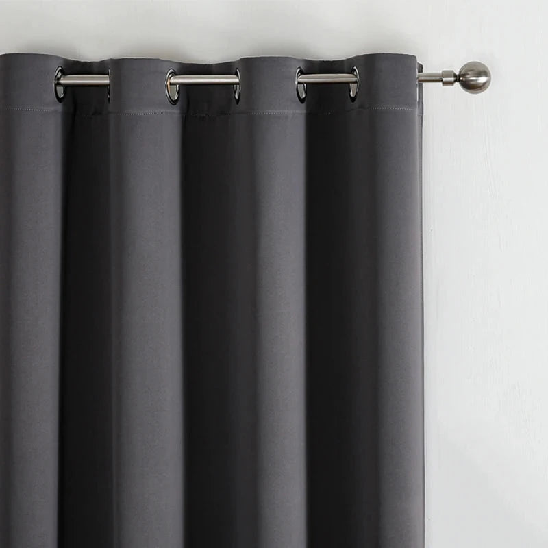 Rideau occultant thermique gris | Opale | Instant Rideau Gris / L132 X H160 / Oeillets