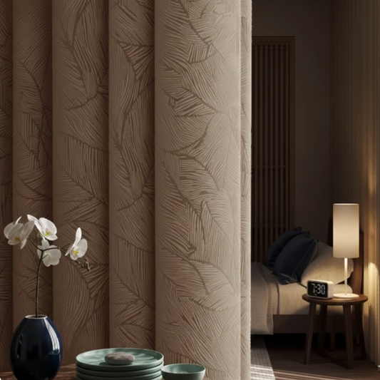 Rideau occultant thermique marron de luxe | Héritage | Instant Rideau