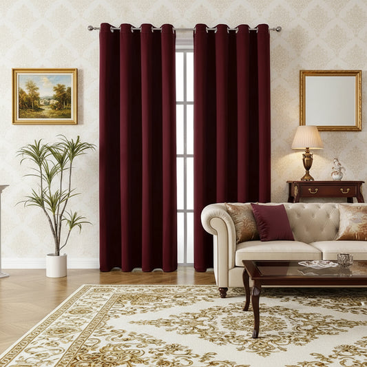 rideau occultant thermique rouge bordeaux | Opale | Instant rideau