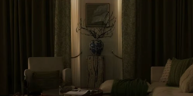 Rideau décoratif vert en chenille, finition haut de gamme et confort lumineux | Matina | Instant Rideau
