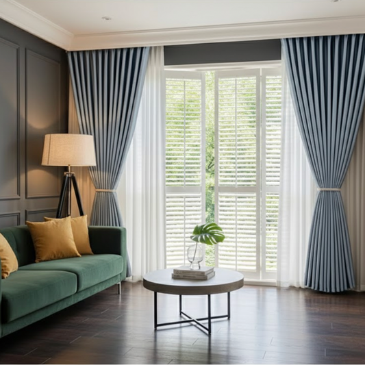 Rideau phonique occultant bleu | Calm | Instant Rideau