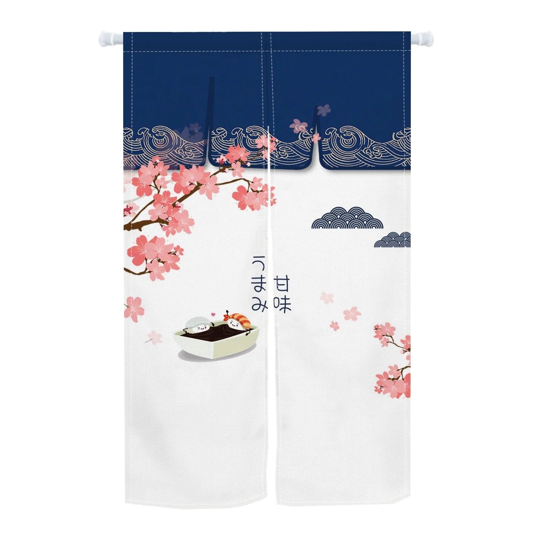 Rideau porte japonais | Noren | Instant Rideau Nuageux / L65 x H90