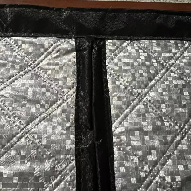 Rideau de porte magnétique en coton épais pour isolation thermique hivernale | Chalora | Instant rideau