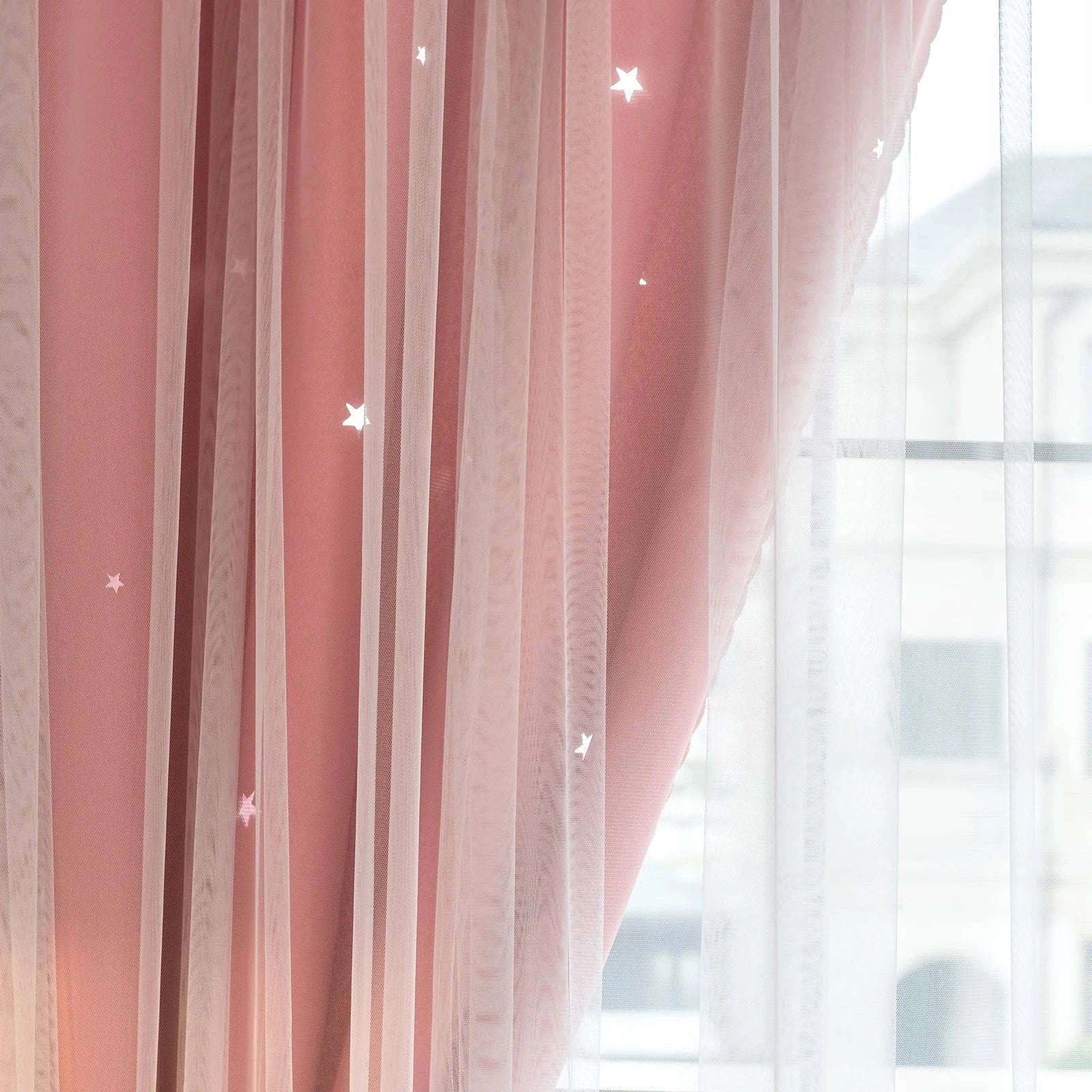 Rideau rose occultant enfant | Kidy | Instant Rideau