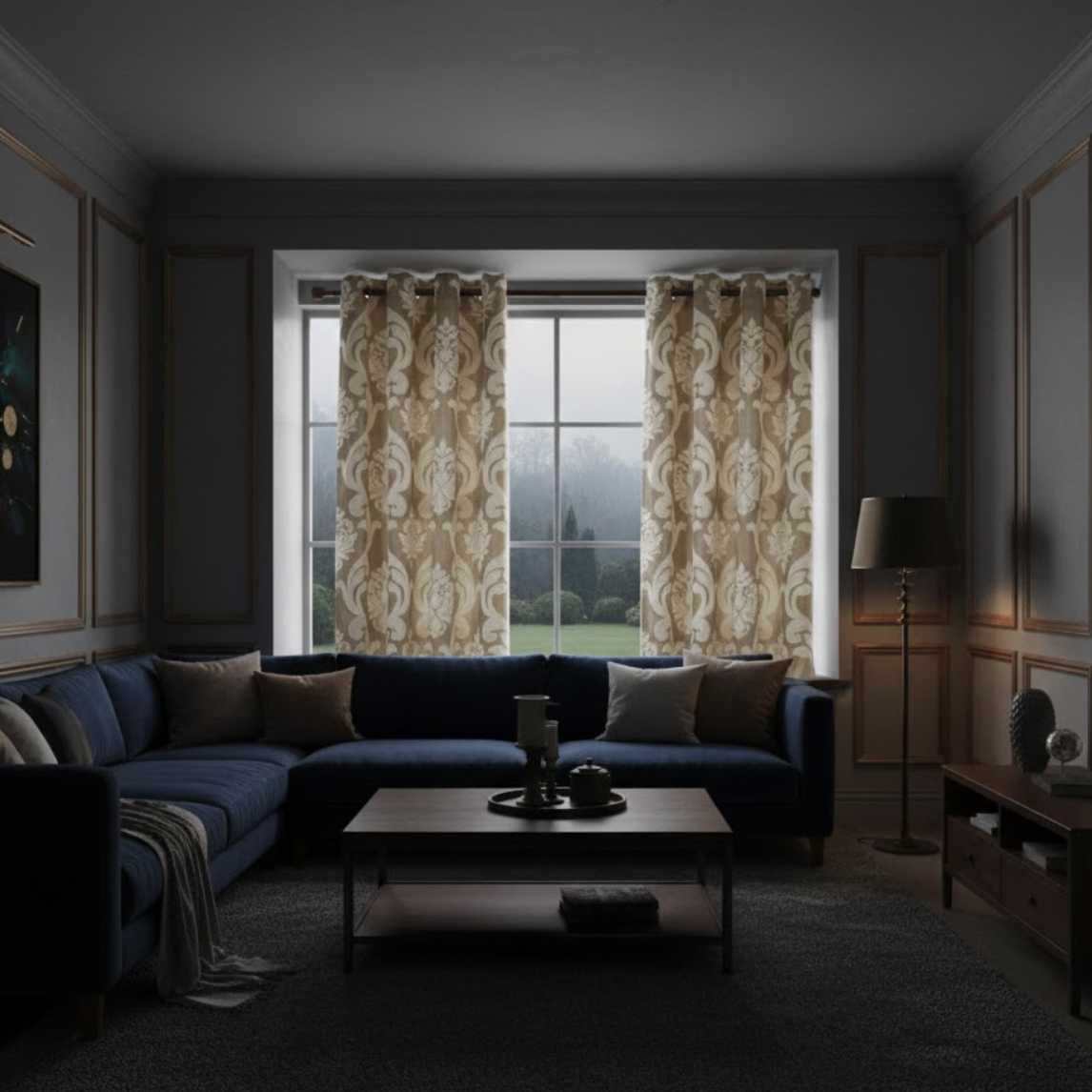 Rideau salon européen beige confort lumineux | European | Instant Rideau