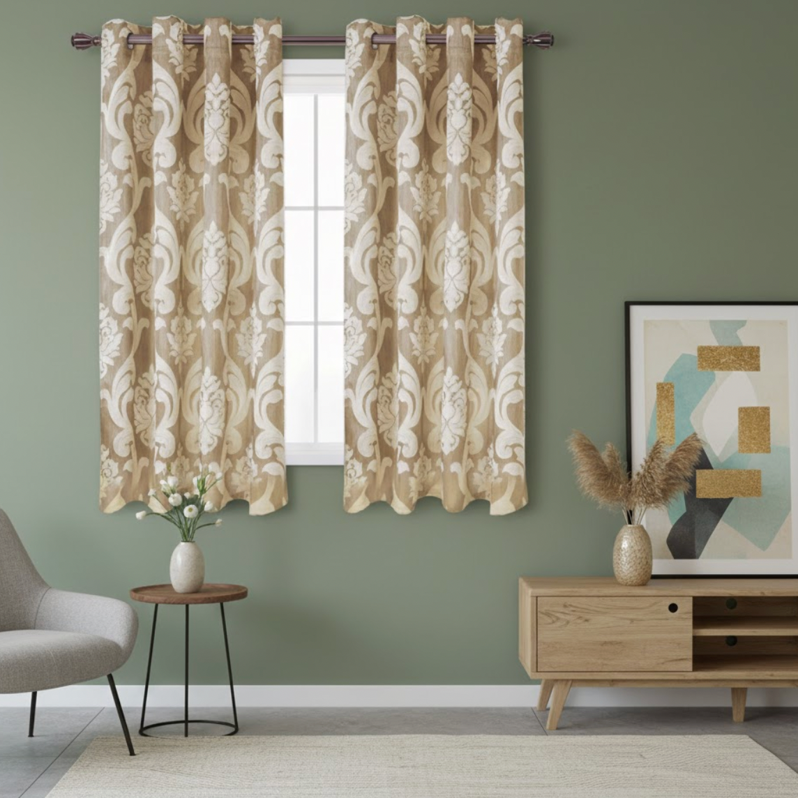 Rideau salon européen beige décoratif chic | European | Instant Rideau
