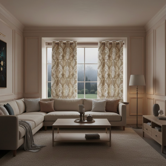 Rideau de salon style européen beige avec ombrage premium | European | Instant Rideau