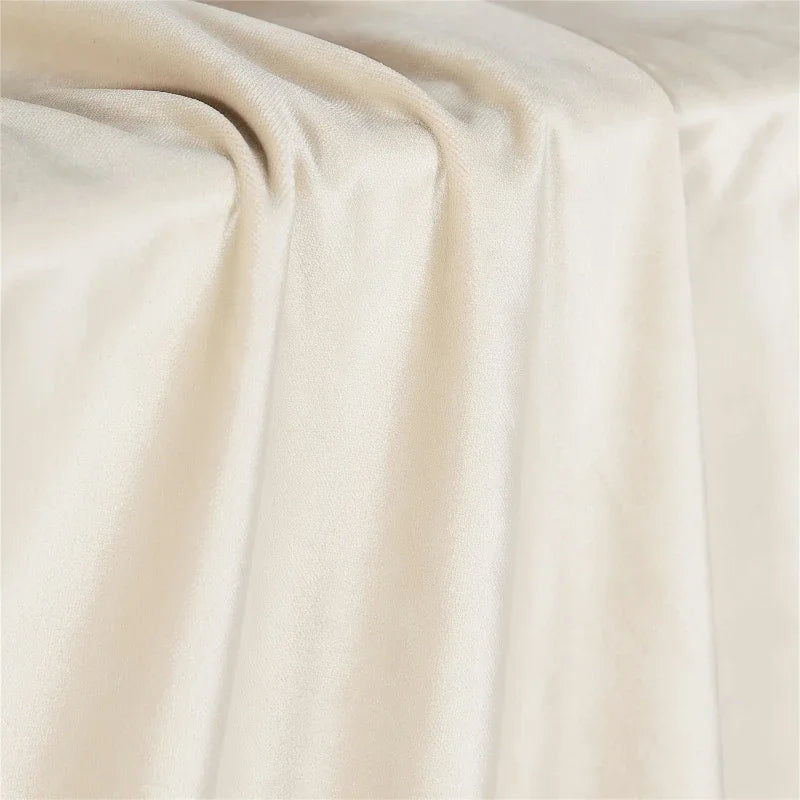 Rideau semi occultant blanc ivoire en velours pour salon et chambre, décoration élégante et moderne | Velvet | Instant rideau