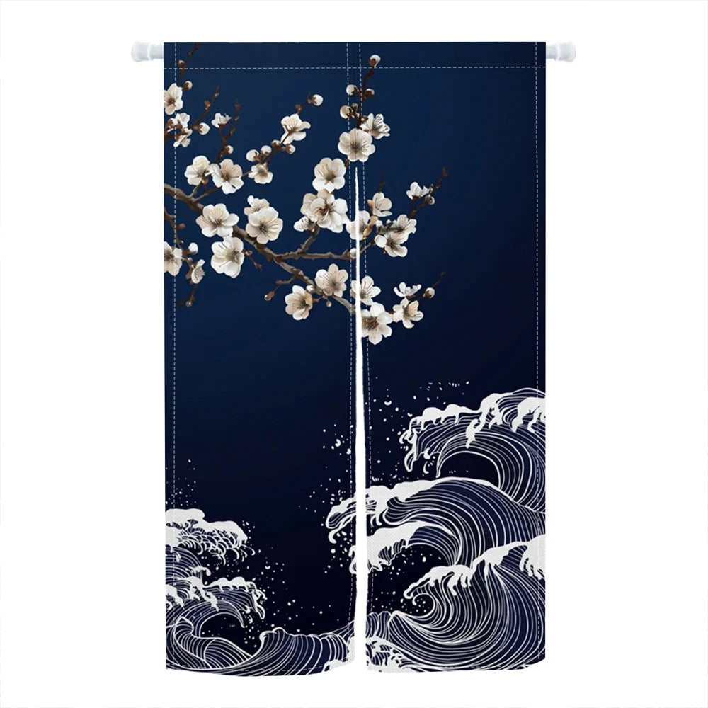 Rideau style japonais | Noren | Instant Rideau Bleu nuit / L65 x H90