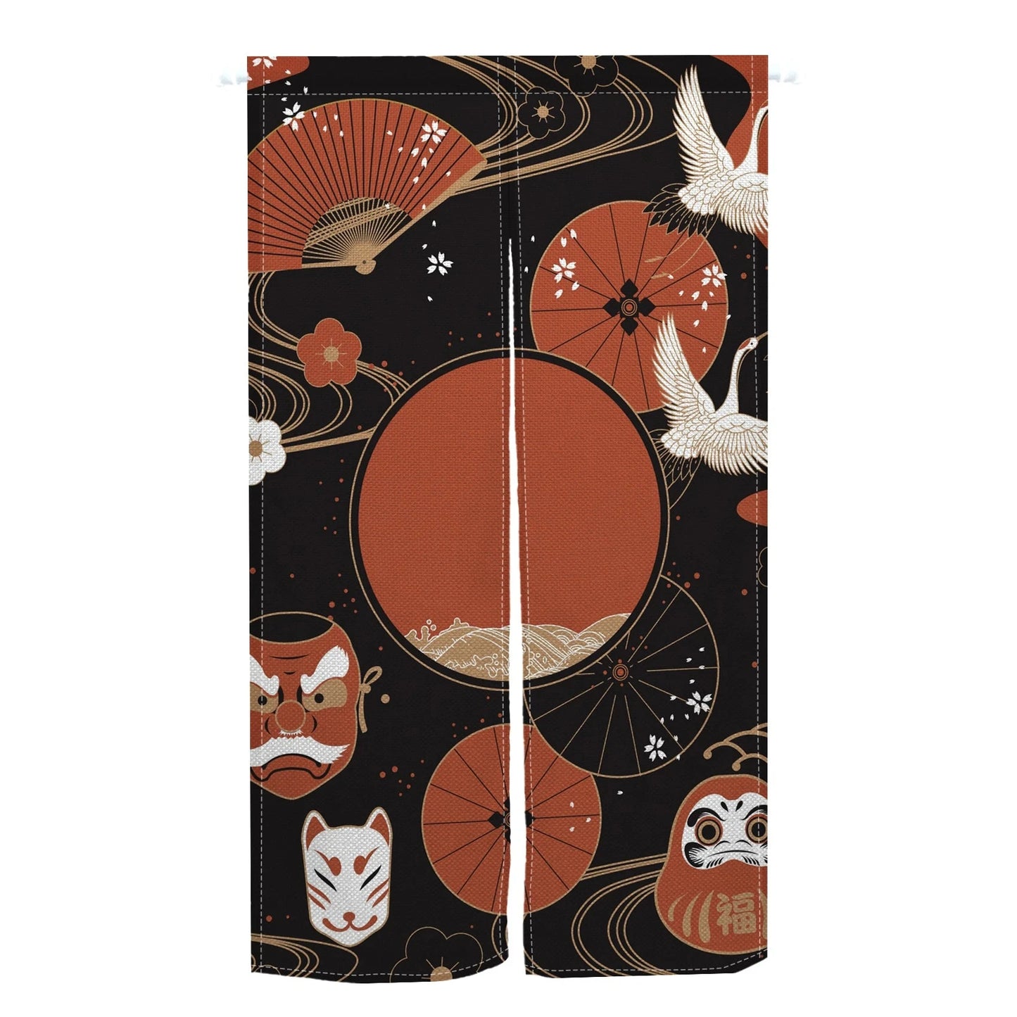 Rideau symbole japonais | Noren | Instant Rideau Symbole japonais / L65 x H90