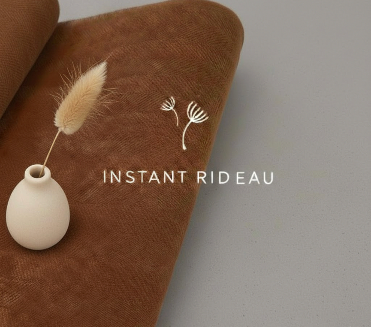 Rideau terracotta pour salon et chambre, chenille douce et occultation efficace | Rups | Instant Rideau