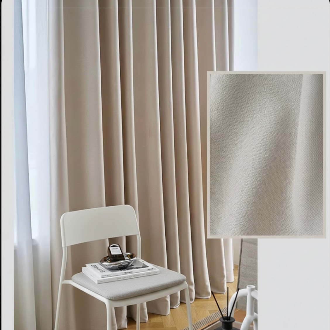 Rideau thermique et phonique crème, idéal pour améliorer le confort intérieur toute l’année | Silencio | Instant Rideau