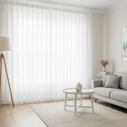 Rideau tulle Tulem pour chambre ou salon, offrant ombrage jusqu’à 40 % et intimité | Tulem | Instant rideau