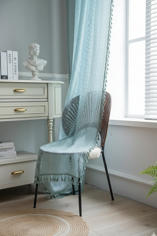 Rideau coton bleu | Tisséo