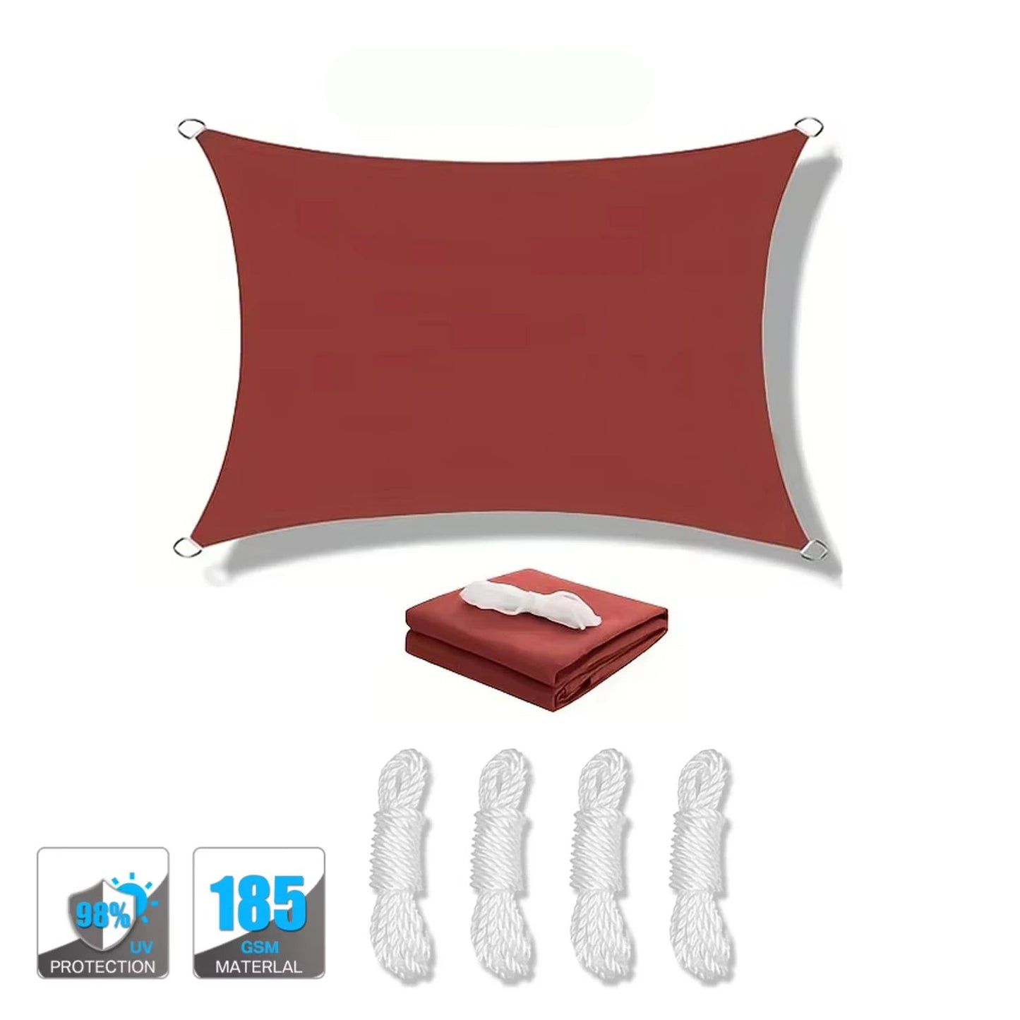 Toile d’ombrage bordeaux anti UV 95% terrasse jardin luxe protection solaire | Sunara | Instant rideau