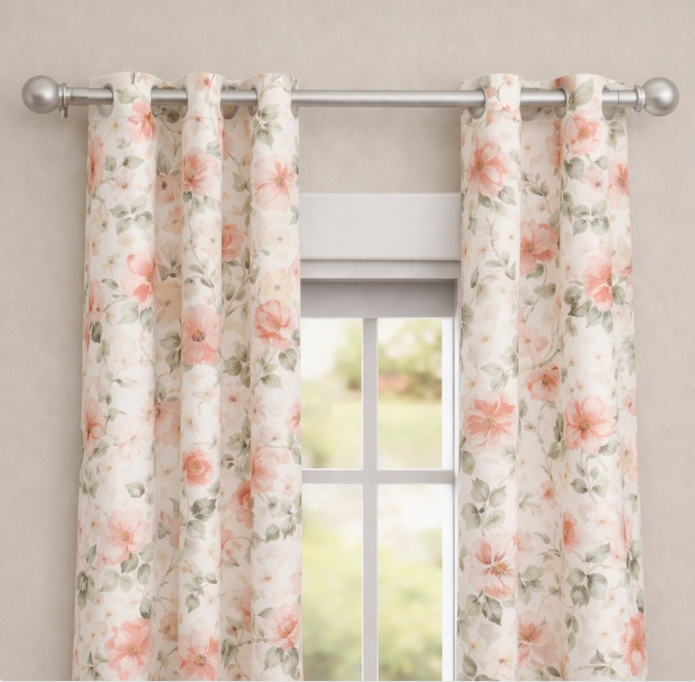 Tringle argent élégante facile à poser pour toutes fenêtres | Instant Rideau