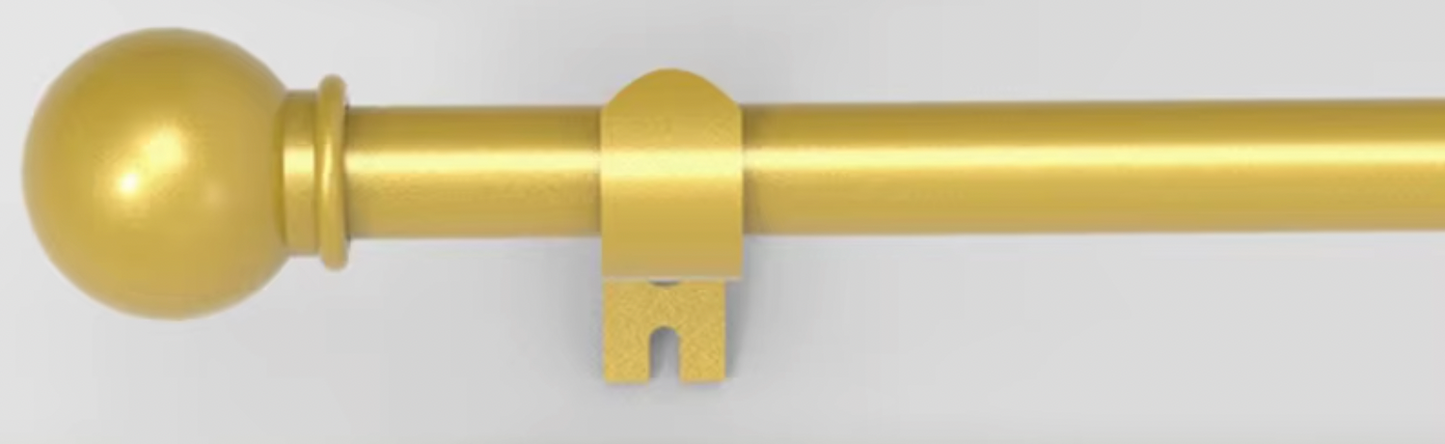 Tringle or élégante facile à installer pour rideaux | Instant Rideau