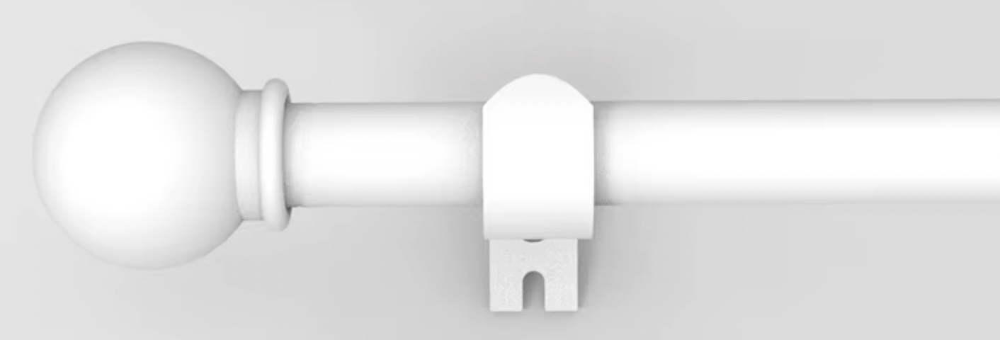 Tringle à rideau blanche facile à installer pour maison | Instant Rideau