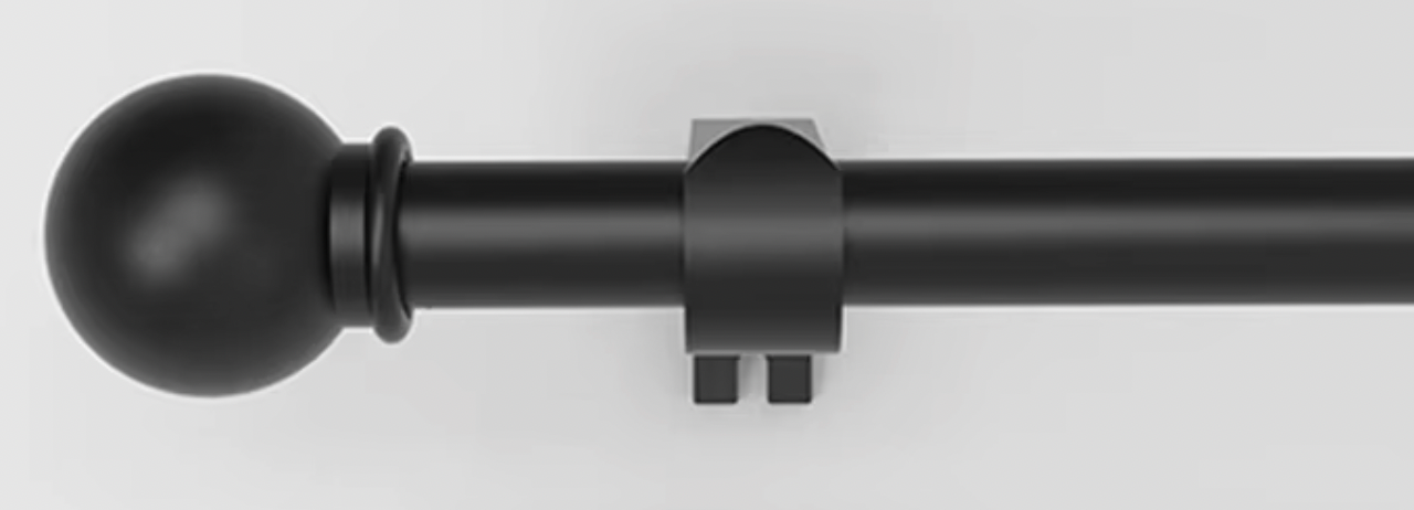 Tringle à rideau noir support mural moderne | Instant rideau 