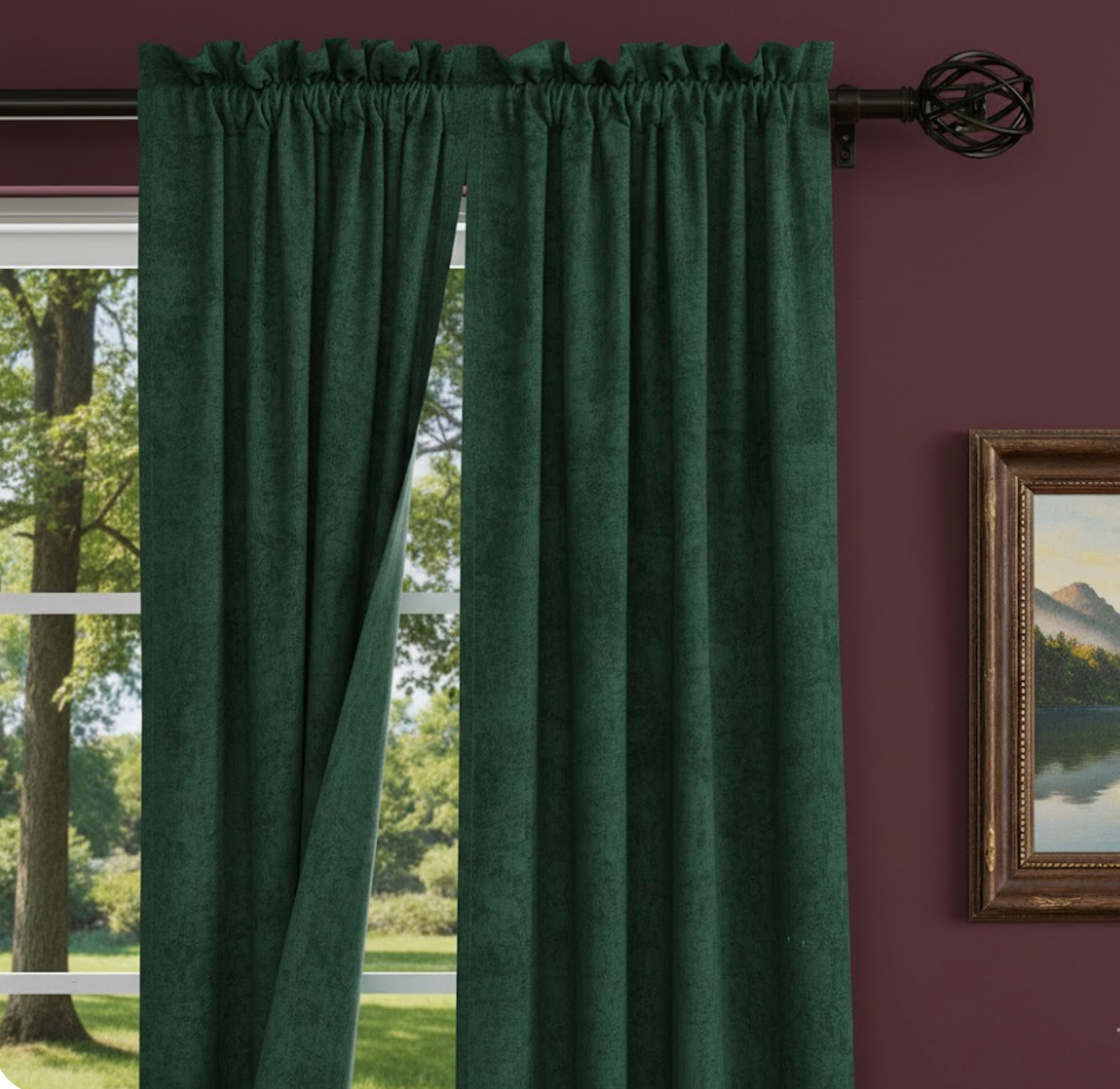 Tringle romaine noire en métal élégante, design contemporain pour salon ou chambre | Instant Rideau