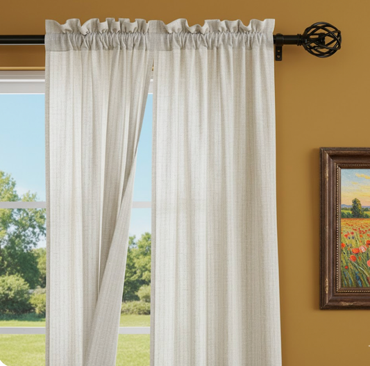 Tringle à rideau romaine noire en métal réglable, robuste et moderne | Instant Rideau