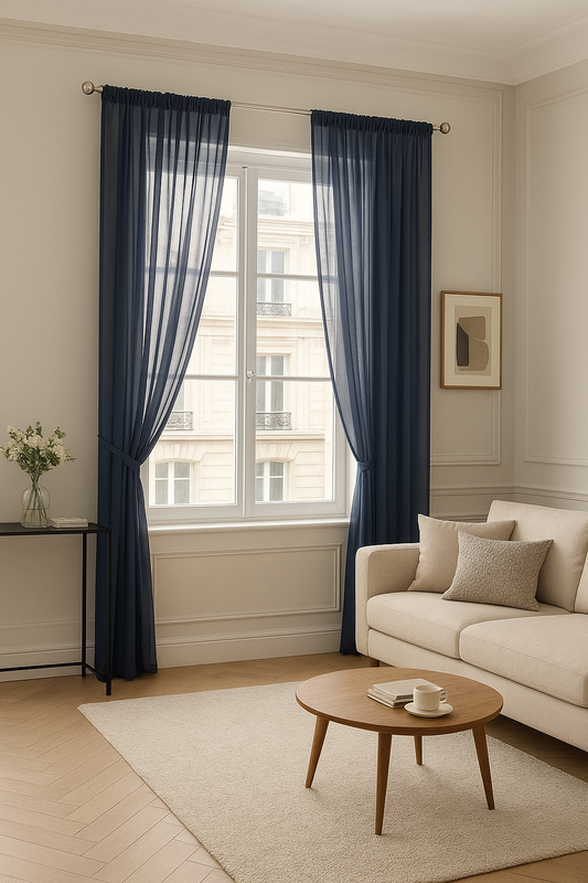 voilage bleu foncé | Mistral | Instant rideau