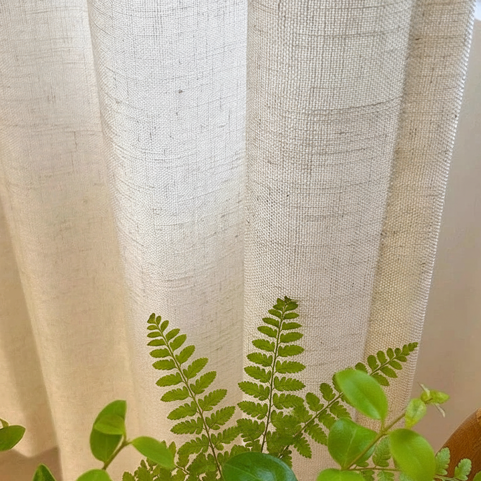 Voilage effet lin tissu | Nuvina | Instant Rideau